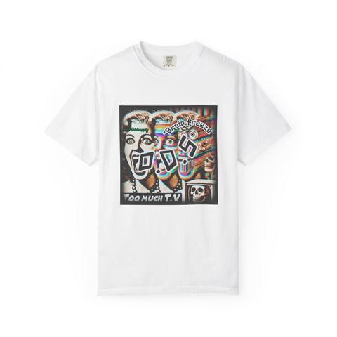 "2 much tv" Retro Graphic Unisex T-shirt