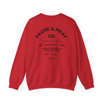 PAUSE AND PRAY Cozy Unisex Crewneck Sweatshirt