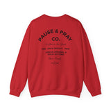 PAUSE AND PRAY Cozy Unisex Crewneck Sweatshirt